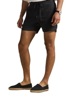 Prepster Linen Short 6-Inch in Black