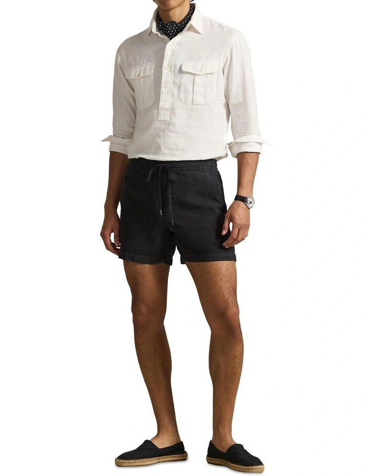 Prepster Linen Short 6-Inch in Black image 3