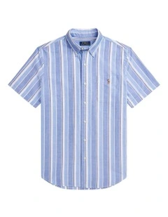 Classic Fit Striped Oxford Shirt in Multi