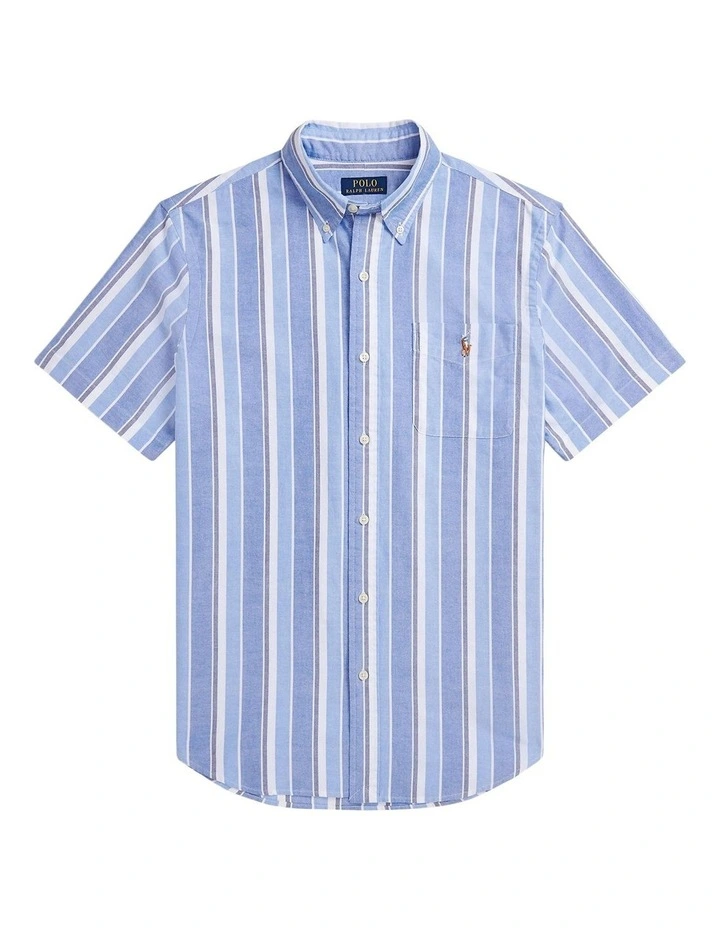 Classic Fit Striped Oxford Shirt in Multi image 1