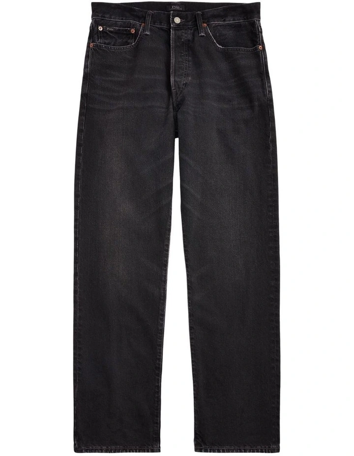 Heritage Straight Jeans in Black image 4