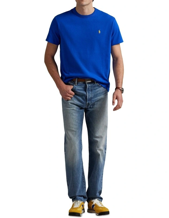 Classic Fit Heavyweight Jersey T-shirt in Blue image 3