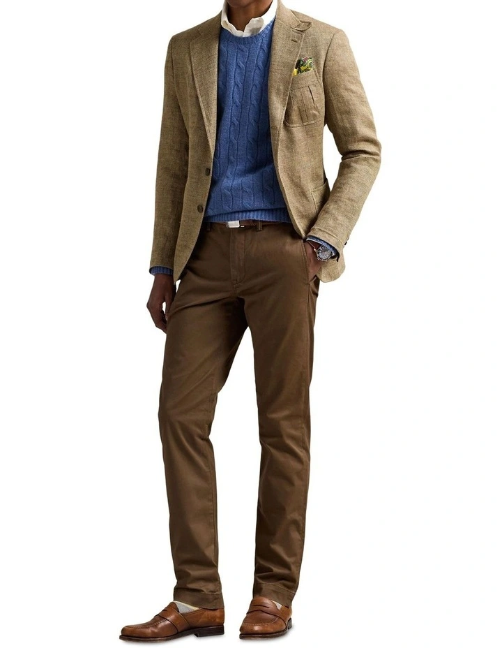 Bedford Stretch Straight Fit Chino Pant in Brown image 3