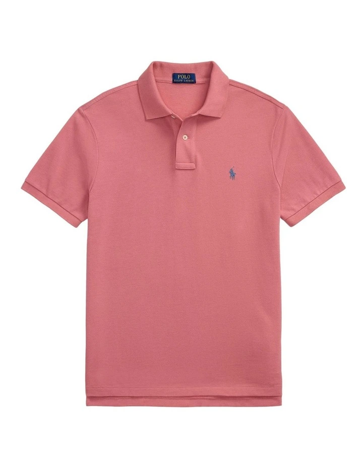 The Iconic Mesh Polo Shirt in Red image 4