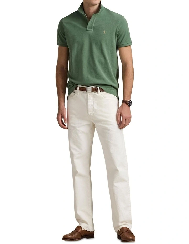 The Iconic Mesh Polo Shirt in Green image 3