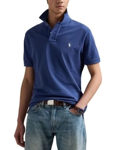 The Iconic Mesh Polo Shirt in Blue