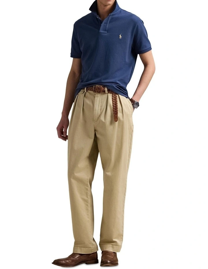 The Iconic Mesh Polo Shirt in Blue image 3