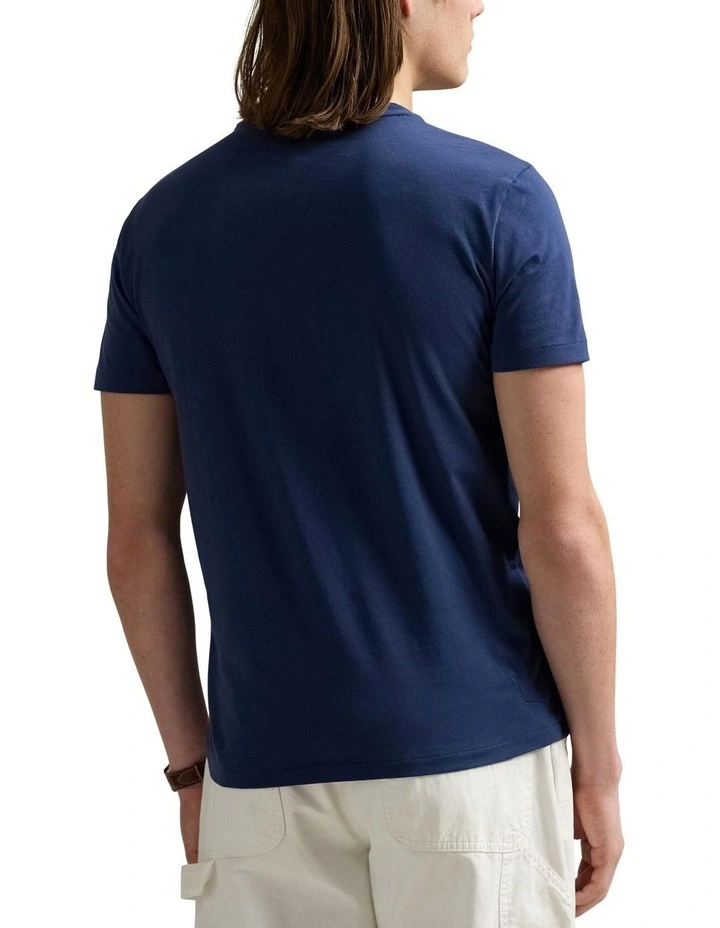 Custom Slim Fit Jersey Crewneck T-shirt in Blue image 2