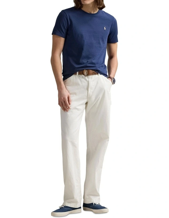 Custom Slim Fit Jersey Crewneck T-shirt in Blue image 3