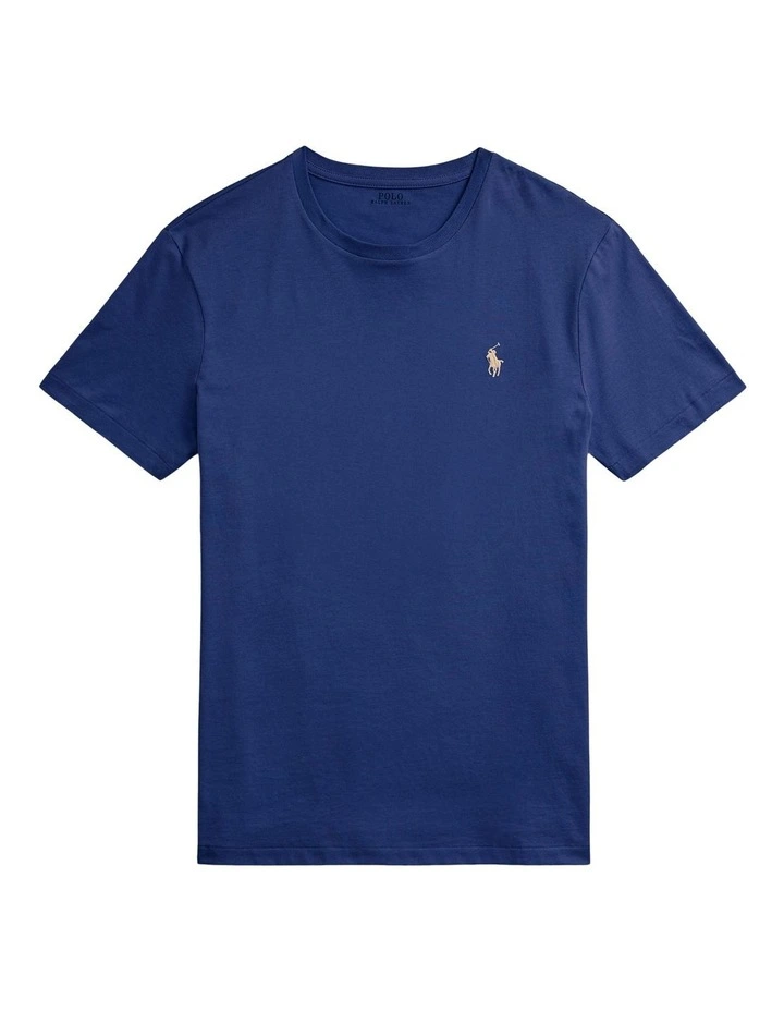 Custom Slim Fit Jersey Crewneck T-shirt in Blue image 4