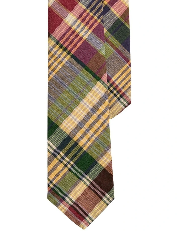 Plaid Cotton Tie in Multi image 1