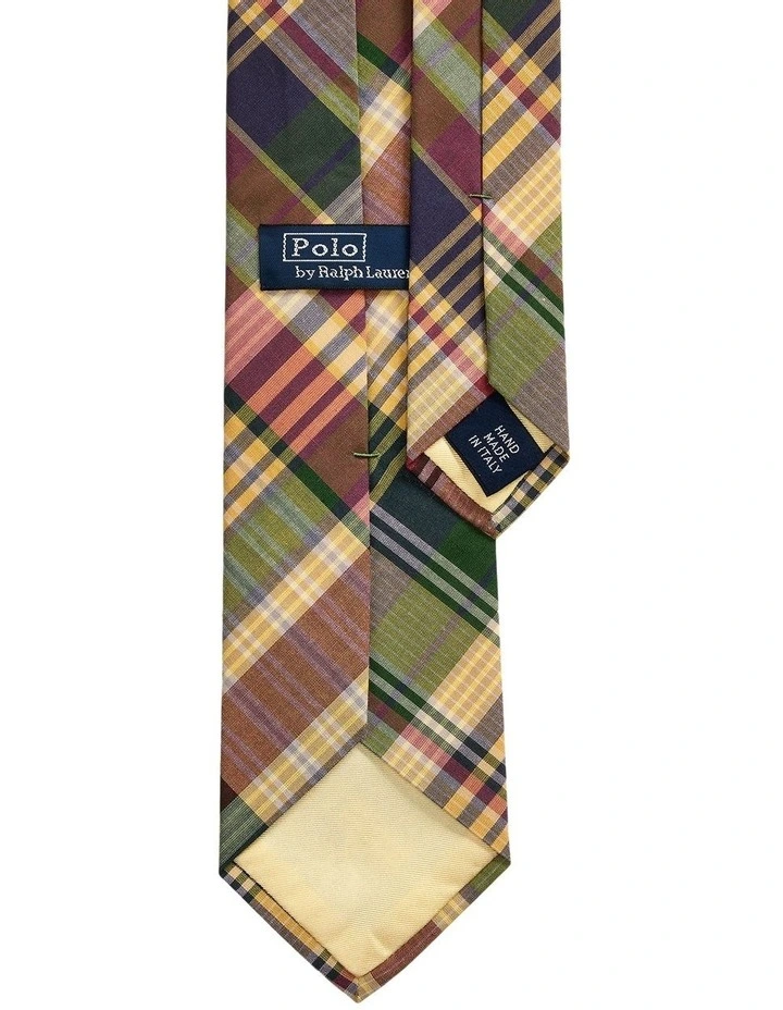 Plaid Cotton Tie in Multi image 2