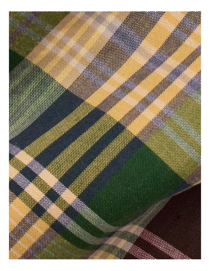 Plaid Cotton Tie in Multi image 3
