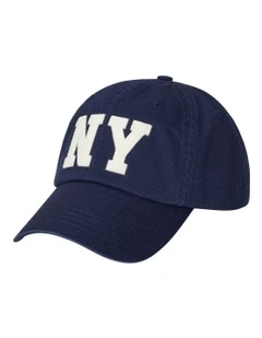 NY Patch Twill Ball Cap in Blue