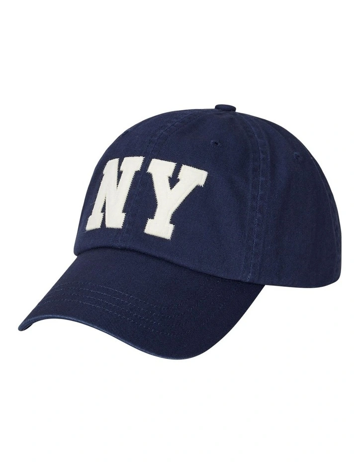 NY Patch Twill Ball Cap in Blue image 1