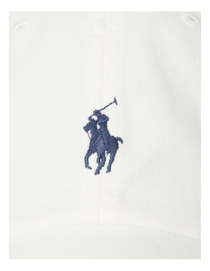The Iconic Cotton Chino Ball Cap in White image 3