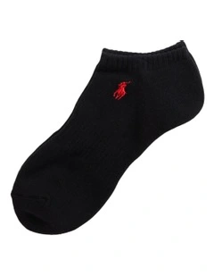 Cotton-Blend Low-Cut Socks in Black
