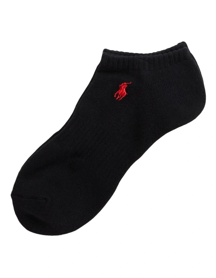 Cotton-Blend Low-Cut Socks in Black image 1