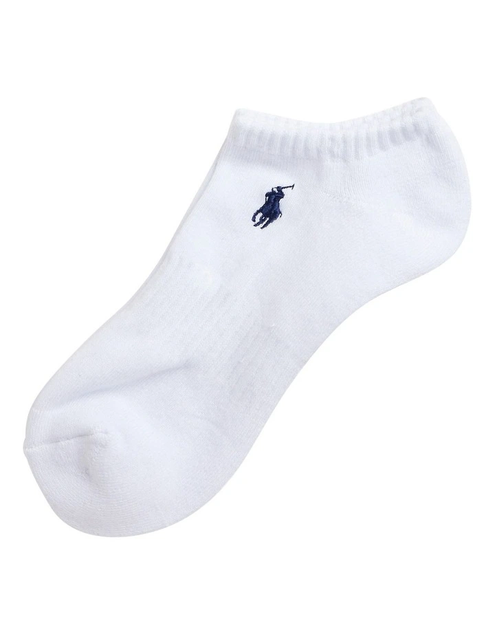 Cotton-Blend Low-Cut Socks in White image 1