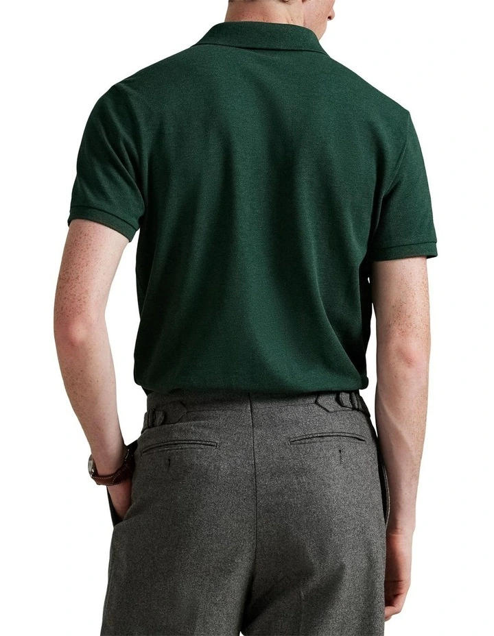 The Iconic Mesh Polo Shirt in Green image 2
