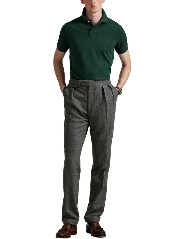 The Iconic Mesh Polo Shirt in Green image 3