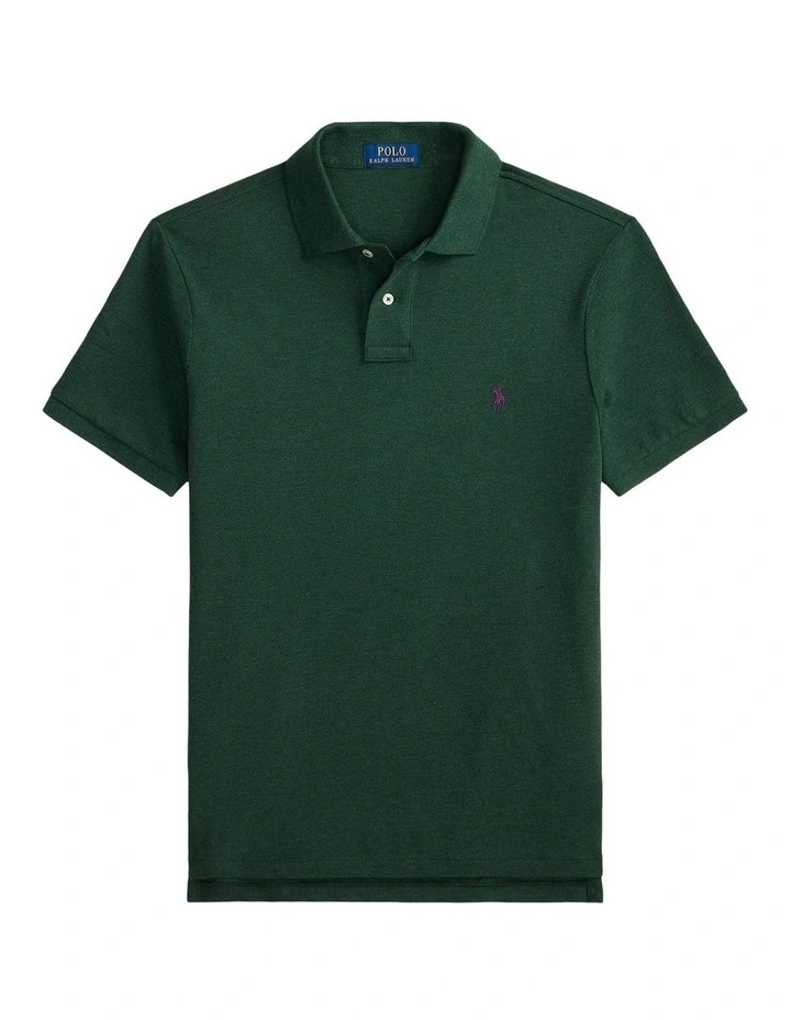 The Iconic Mesh Polo Shirt in Green image 4