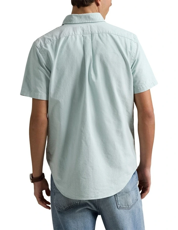 Classic Fit Plaid Oxford Shirt in Green image 2