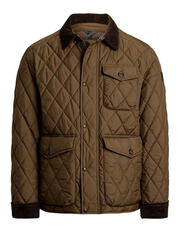 The Beaton Quilted Jacket in Brown image 4