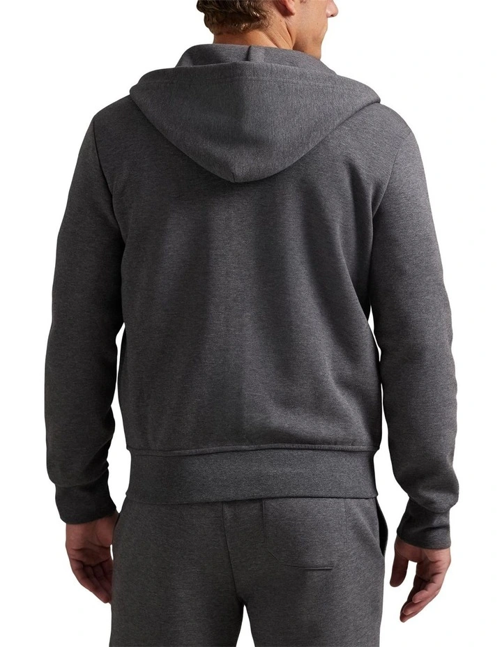 Double-Knit Full-Zip Hoodie in Grey image 2