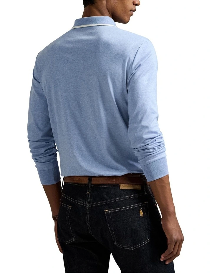 Custom Slim Fit Soft Cotton Polo Shirt in Blue image 2