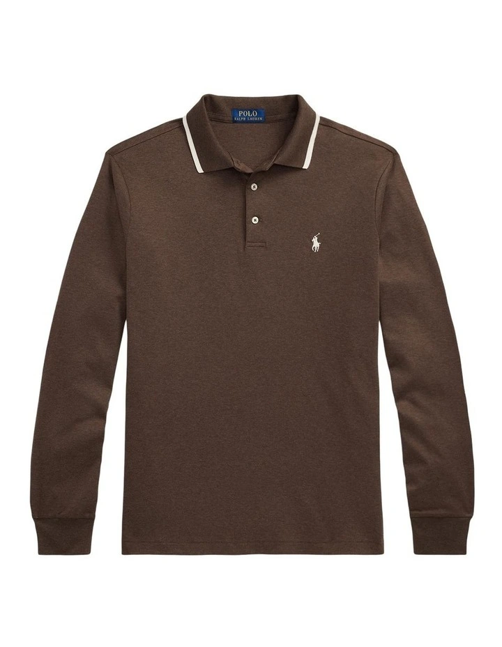 Custom Slim Fit Soft Cotton Polo Shirt in Brown image 4
