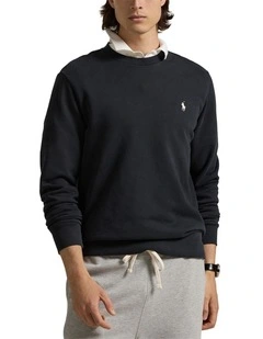 Loopback Fleece Sweatshirt in Black