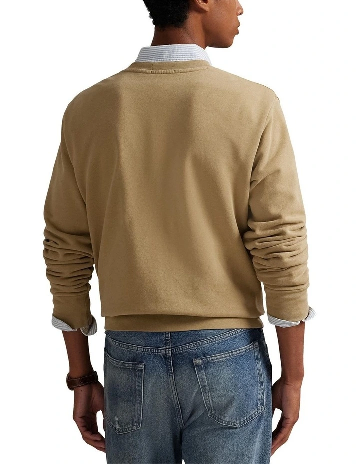 Loopback Fleece Sweatshirt in Beige image 2