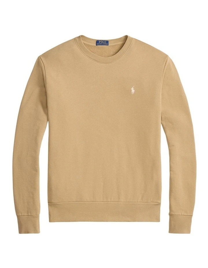 Loopback Fleece Sweatshirt in Beige image 4