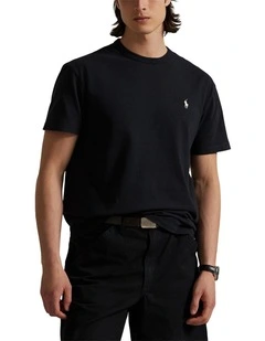 Classic Fit Jersey Crewneck T-shirt in Black