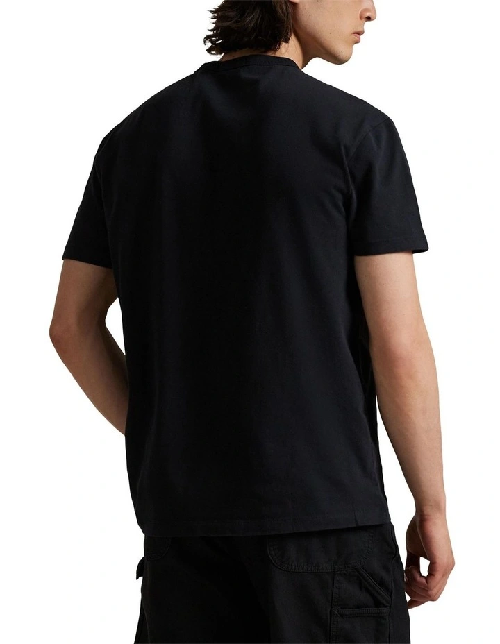 Classic Fit Jersey Crewneck T-shirt in Black image 2