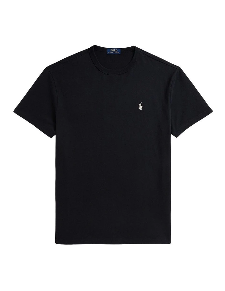 Classic Fit Jersey Crewneck T-shirt in Black image 4