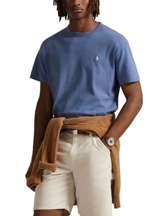 Classic Fit Jersey Crewneck T-shirt in Blue