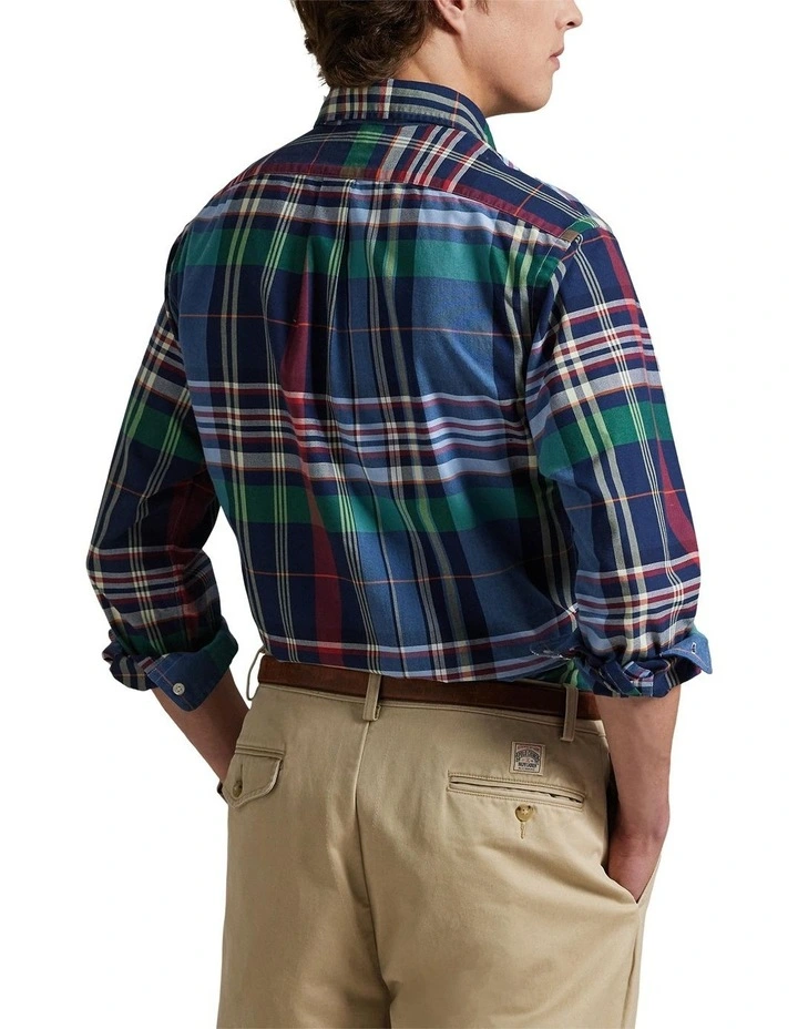 Classic Fit Plaid Oxford Shirt in Multi image 2