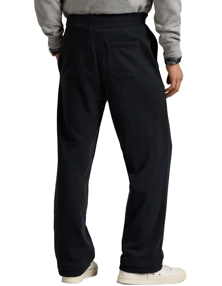 Loopback Fleece Drawstring Pant in Black image 2