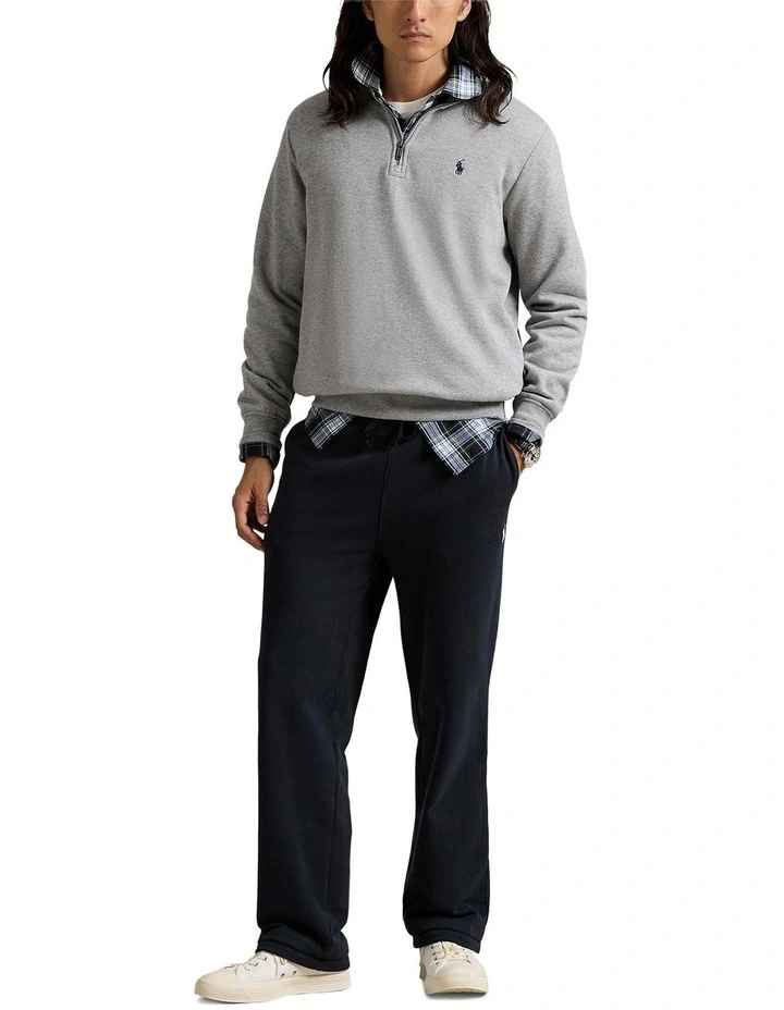 Loopback Fleece Drawstring Pant in Black image 3