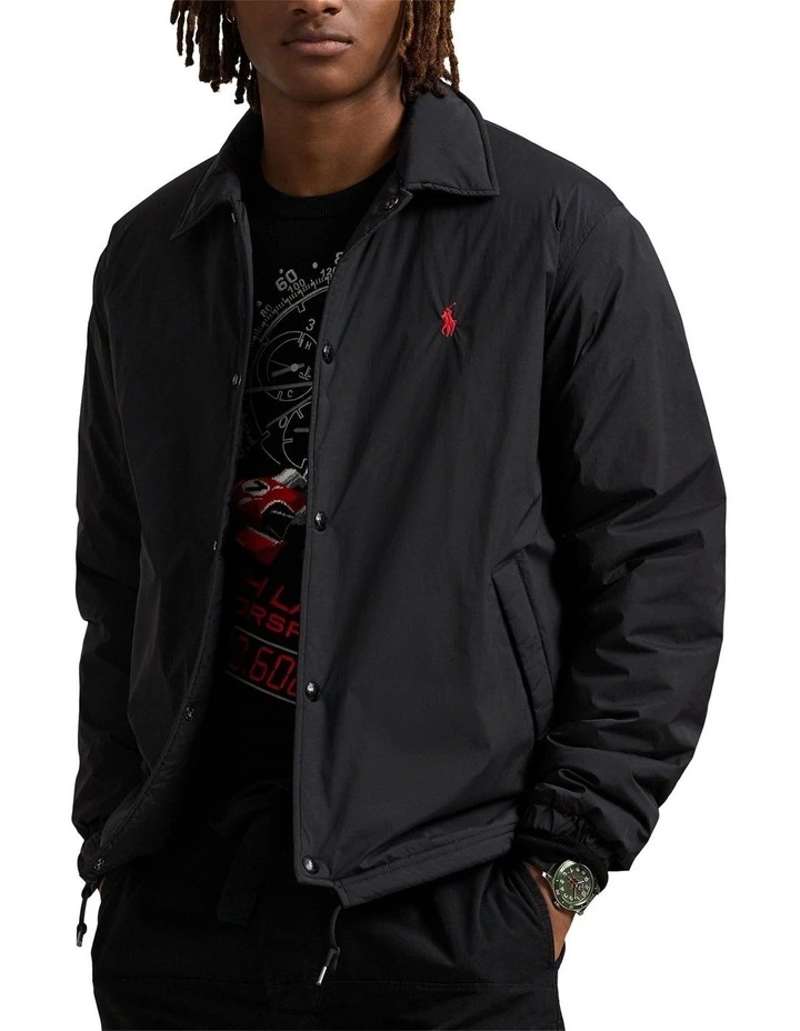 The Teak Insulated Coach Jacket in Black image 1