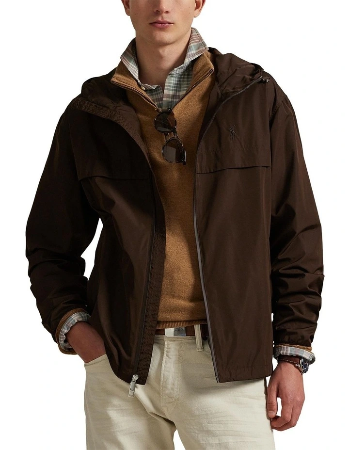 The Glenmoor Hooded Jacket in Brown image 1