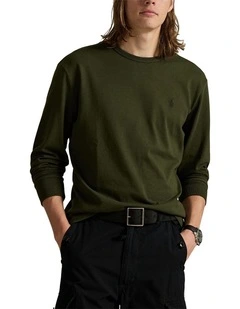 Classic Fit Long-Sleeve T-shirt in Green
