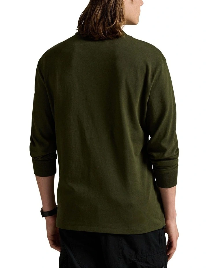 Classic Fit Long-Sleeve T-shirt in Green image 2