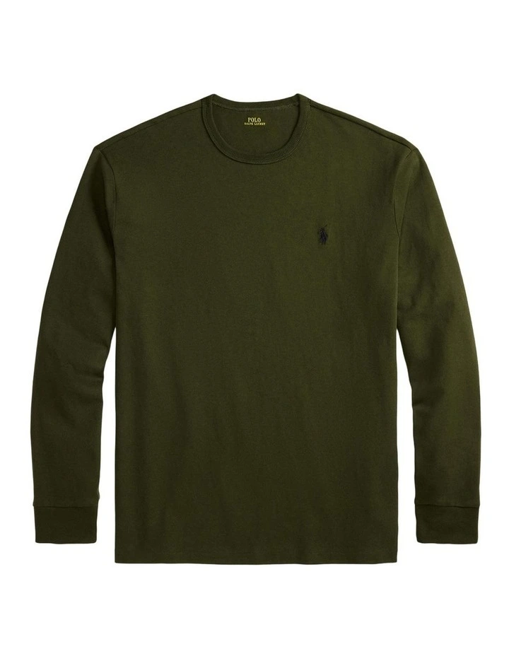 Classic Fit Long-Sleeve T-shirt in Green image 4