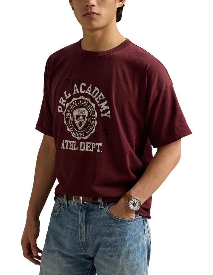 Classic Fit Logo Jersey T-shirt in Red image 1