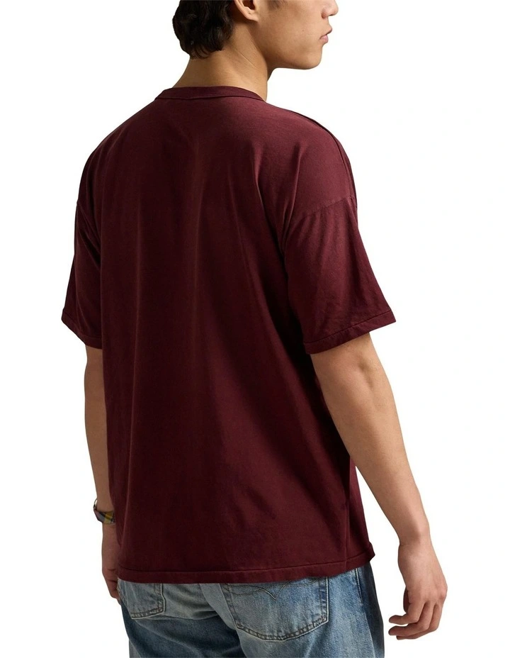 Classic Fit Logo Jersey T-shirt in Red image 2