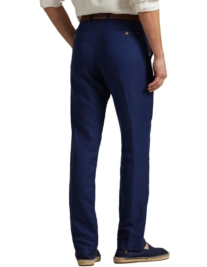 Straight Fit Houndstooth Twill Pant in Blue image 2