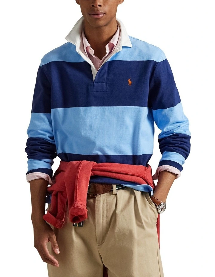 The Iconic Rugby Shirt in Blue image 1